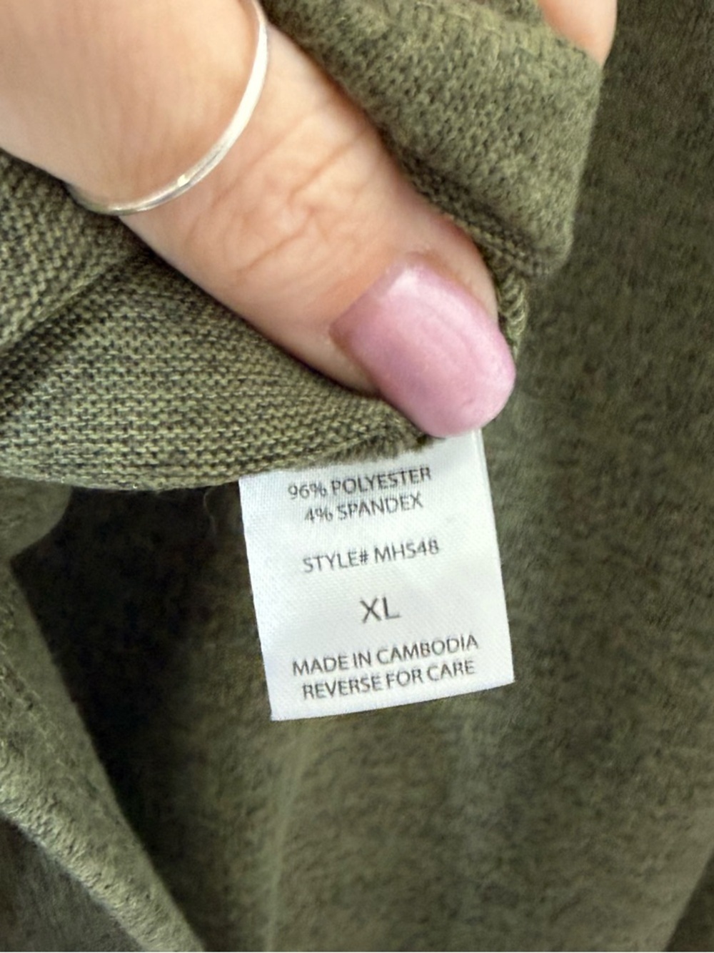 Andrée by Unit Olive Green Lightweight Knit Pullover Sweater Sz S M L XL NWT - Picture 9 of 10